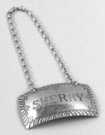 Williamsburg (Sterling, Hollowware) Decanter Label