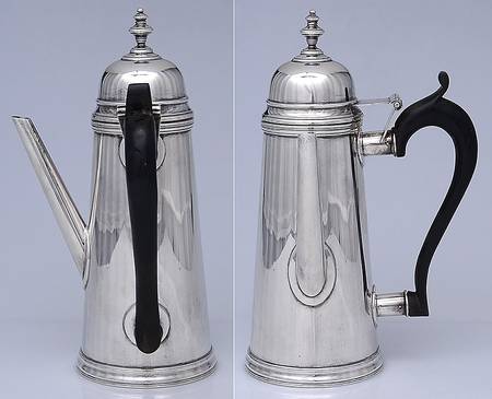 Williamsburg (Sterling, Hollowware) Black Handle Coffee Pot