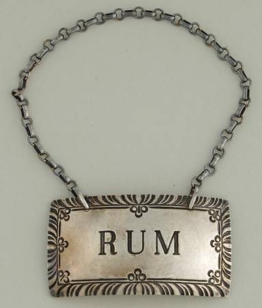 Williamsburg (Sterling, Hollowware) Decanter Label
