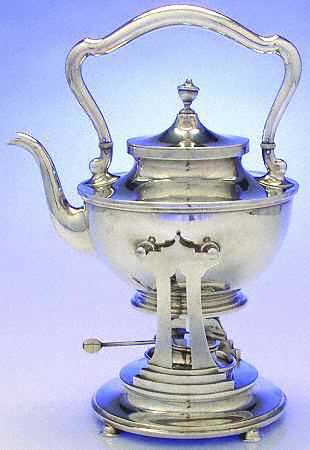 Calvert-Old Maryland Plain (Sterling, Hollowware) Kettle, Stand & Burner