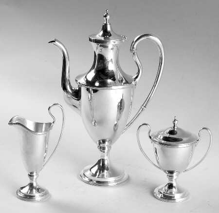 Calvert-Old Maryland Plain (Sterling, Hollowware) 3 Piece Demi Set