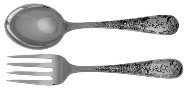 Old Maryland-Engv (Sterling, 1936, Monograms)  2 Pc Baby Set (BF, BS)