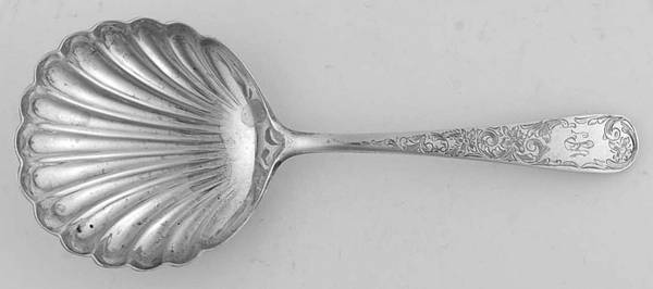 Old Maryland-Engv (Sterling, 1936, Monograms)  Solid Bon Bon Spoon