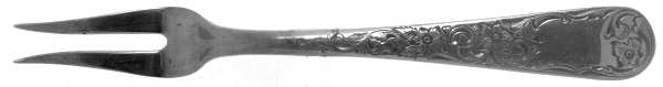 Old Maryland-Engv (Sterling, 1936, Monograms)  Individual Lemon Fork