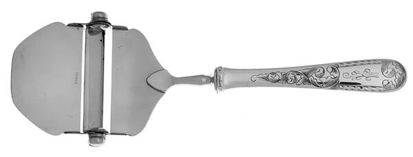 Mayflower (Sterling, 1846, Monograms) Cheese Plane with Stainless Plane