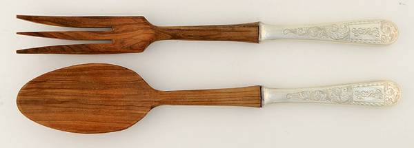 Mayflower (Sterling, 1846) Wooden Bowl 2-Piece Salad Set