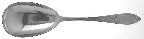 Lady Claire-Hand Engr(Sterling, 1925, Monograms) Large Solid Serving Spoon