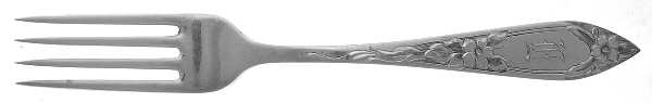 Lady Claire-Hand Engr(Sterling, 1925, Monograms) Fork