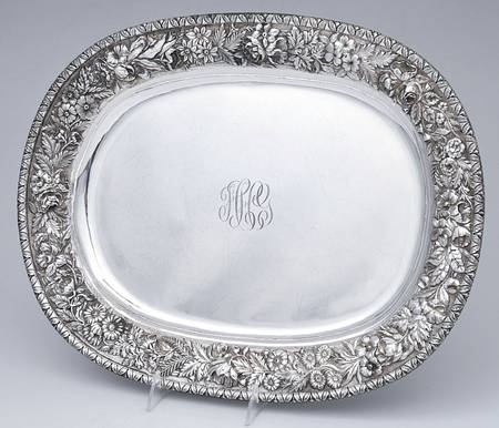 Repousse (Coin, Hollowware, No Landscape) 17" Oval Serving Platter