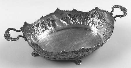 Repousse (Coin, Hollowware, No Landscape) Oval Footed Sterling Centerpiece