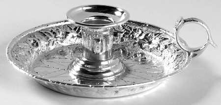 Repousse (Coin, Hollowware, No Landscape) Sterling Chamberstick