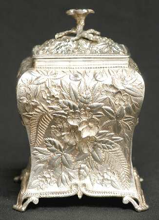 Repousse (Coin, Hollowware, No Landscape) Tea Caddy & Lid