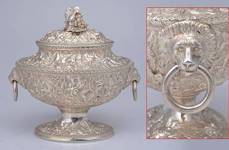 Repousse (Coin, Hollowware, No Landscape) Small Tureen & Lid