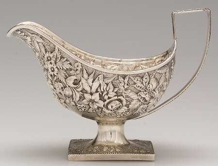 Repousse (Coin, Hollowware, No Landscape) Sterling Gravy Boat