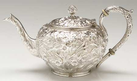 Repousse (Coin, Hollowware, No Landscape) Mini Teapot
