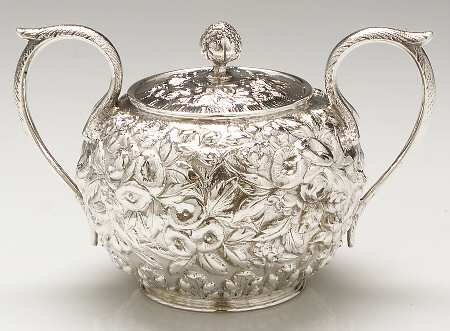 Repousse (Coin, Hollowware, No Landscape) Mini Sugar Bowl & Lid