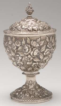 Repousse (Coin, Hollowware, No Landscape) Sugar Vase & Lid