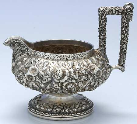Repousse-Ram's Head (Coin, Full Chased) Creamer