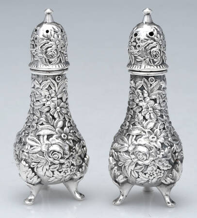 Repousse (Silverplate, Hollowware) Salt and Pepper Set