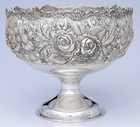 Stieff Rose (Sterling, 1892, Hollowware) Punch Bowl