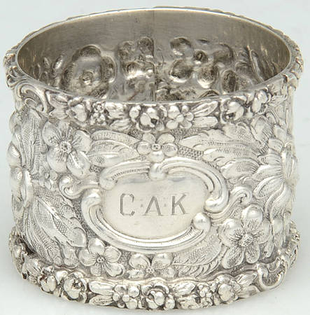 Stieff Rose (Sterling, 1892, Hollowware) Round Napkin Ring