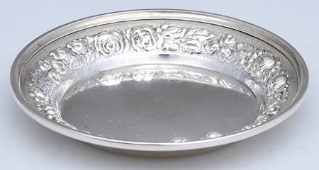 Stieff Rose (Sterling, 1892, Hollowware) Sterling Butter Pat