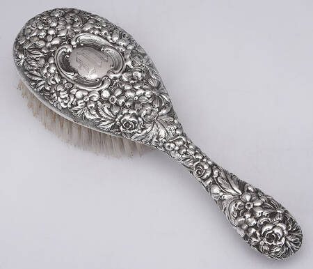Stieff Rose (Sterling, 1892, Hollowware) Hair Brush