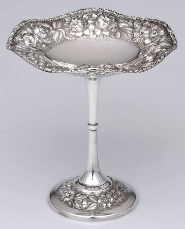 Stieff Rose (Sterling, 1892, Hollowware) Round Compote (Height X Width)
