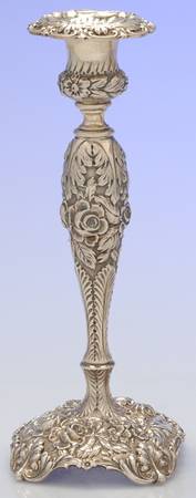 Stieff Rose (Sterling, 1892, Hollowware) 9" Weighted Candlestick