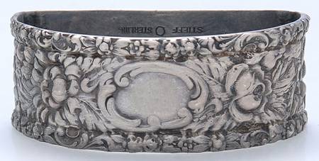 Stieff Rose (Sterling, 1892, Hollowware) Oblong Napkin Ring