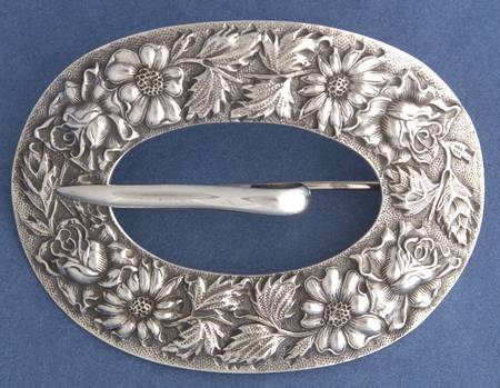 Stieff Rose (Sterling, 1892, Hollowware) Belt Buckle/Pin