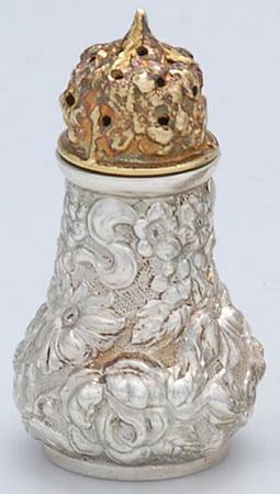 Stieff Rose (Sterling, 1892, Hollowware) Pepper Shaker-Individual