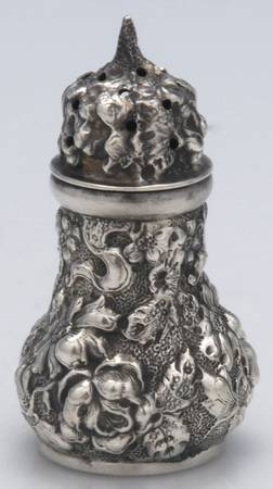 Stieff Rose (Sterling, 1892, Hollowware) Pepper Shaker-Individual