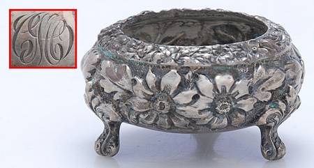 Stieff Rose (Sterling, 1892, Hollowware) Individual Open Salt