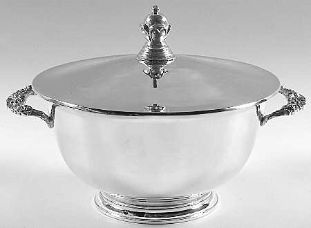 Stieff Rose (Sterling, 1892, Hollowware) Tureen & Lid