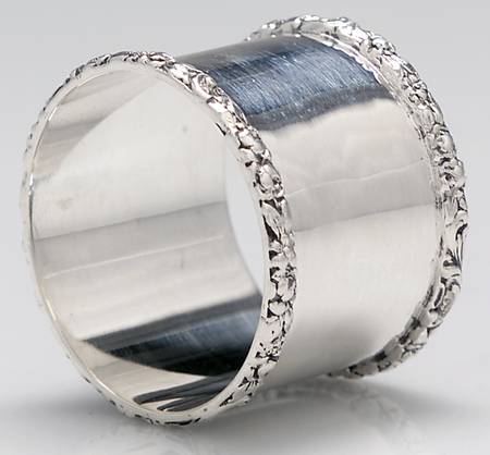 Stieff Rose (Sterling, 1892, Hollowware) Round Napkin Ring