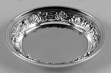 Stieff Rose (Sterling, 1892, Hollowware) Sterling Butter Pat