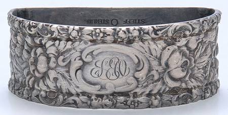 Stieff Rose (Sterling, 1892, Hollowware) Oblong Napkin Ring
