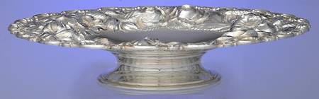 Stieff Rose (Sterling, 1892, Hollowware) 10" Footed Sandwich Plate