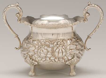 Stieff Rose (Sterling, 1892, Hollowware) Mini Open Sugar Bowl