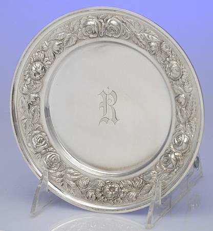 Stieff Rose (Sterling, 1892, Hollowware) Bread Plate