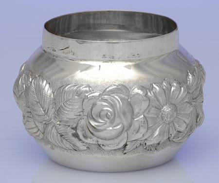 Stieff Rose (Sterling, 1892, Hollowware) Hair Receiver Jar, No Lid