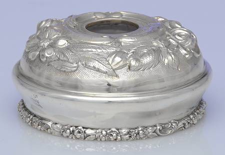 Stieff Rose (Sterling, 1892, Hollowware) Hair Receiver Jar, Lid Only
