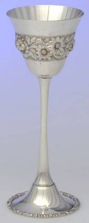 Stieff Rose (Sterling, 1892, Hollowware) Sterling Wine Goblet