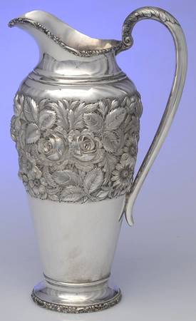 Stieff Rose (Sterling, 1892, Hollowware) Footed Ewer/Pitcher