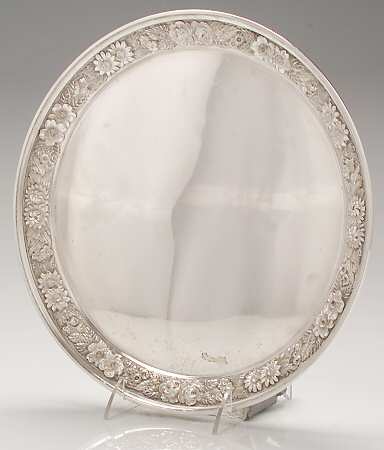 Stieff Rose (Sterling, 1892, Hollowware) 12" Round Tray