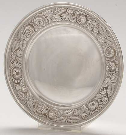Stieff Rose (Sterling, 1892, Hollowware) Bread Plate