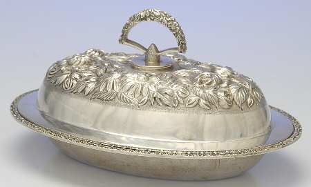 Stieff Rose (Sterling, 1892, Hollowware) Sterling Double Vegetable