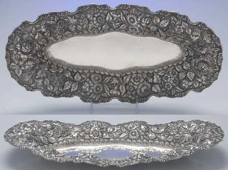Stieff Rose (Sterling, 1892, Hollowware) 17" Celery Tray