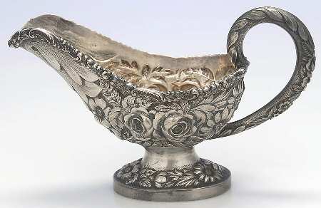 Stieff Rose (Sterling, 1892, Hollowware) Gravy Boat No Underplate